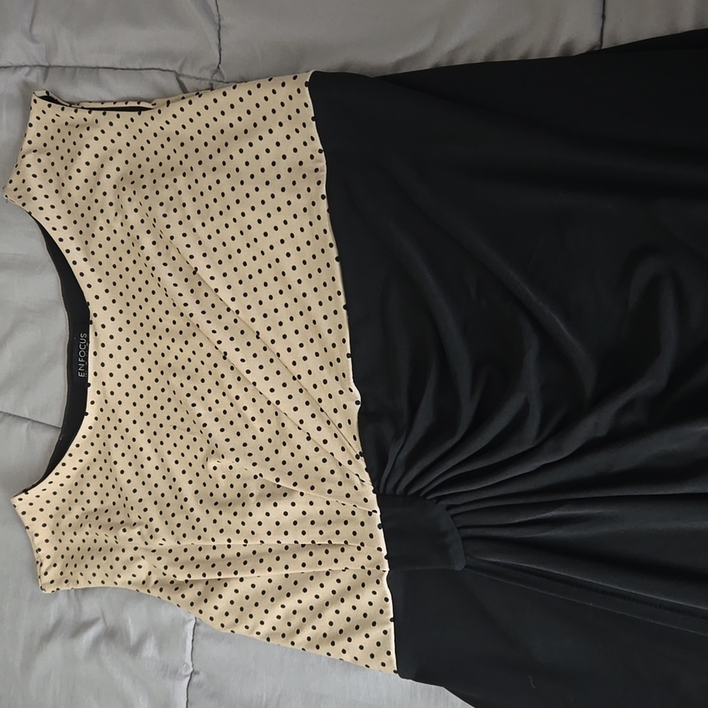 Black and Tan Sleeveless Dress